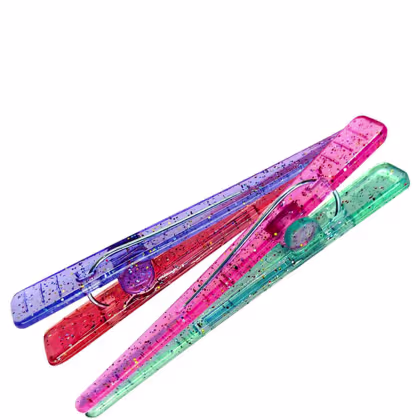 Imagem do produto Santa Clara 9cm Bicolor com Glitter - Clips de Cabelo (12 Unidades)