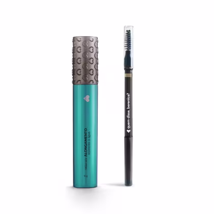 Kit Máscara de Cílios Alongamento Resistente à água + Lapiseira Sobrancelha Clarete