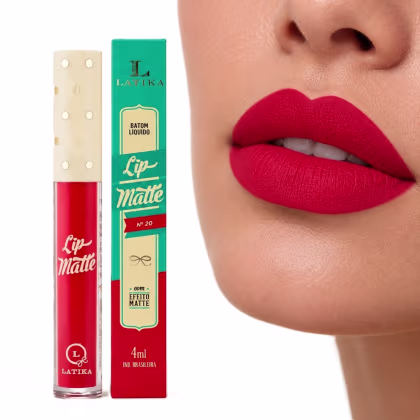 Imagem do produto Lip Matte Latika Batom Líquido 4ml - Cor Vermelho Intenso nº20 - Não Tranfere