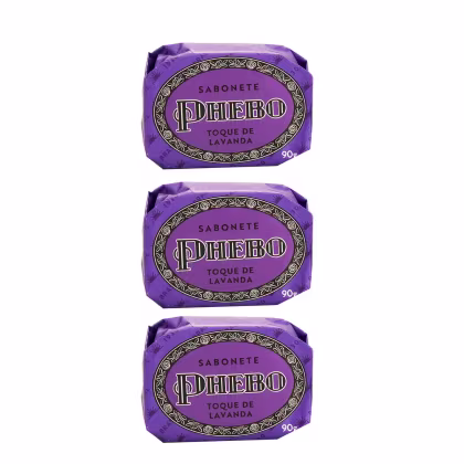 Imagem do produto Trio Sabonetes em Barra de Glicerina Toque de Lavanda Phebo