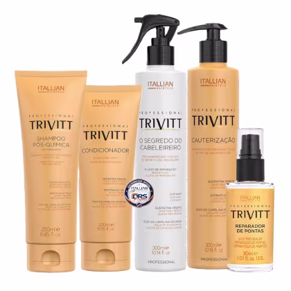 Imagem do produto Kit Cauterização Capilar Pós Química Trivitt Home Care (5 Itens) - Reparação e Hidratação
