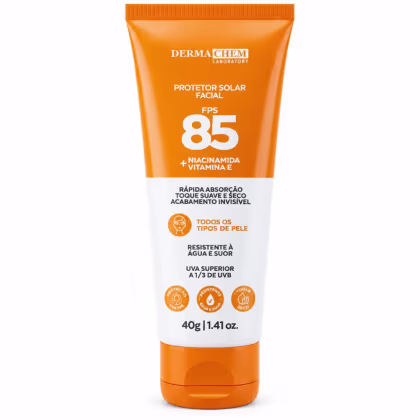 Imagem do produto Protetor Solar Facial Dermachem Fps 85 Niacinamida+Vitamina E 40g