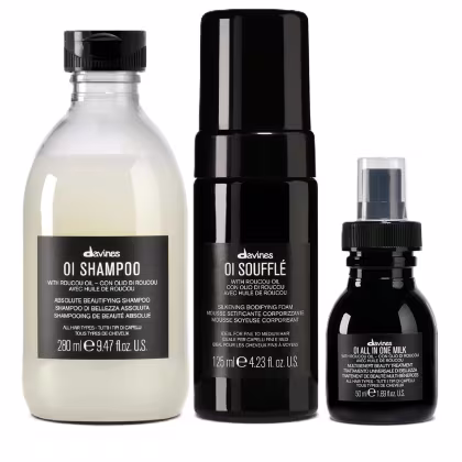 Imagem do produto Kit Davines OI Shampoo 280ml + Soufflé 125ml + All In One Milk 50ml