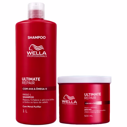 Imagem do produto Kit Wella Ultimate Repair - Shampoo 1L + Máscara 500ml