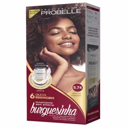 Imagem do produto TINTURA BURGUESINHA SEM AMÔNIA TOM: 5.74 - CHOCOLATE ACOBREADO