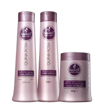 Imagem do produto Kit Haskell Quina Rosa Tratamento Brilho e Maciez (3 Produtos)