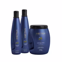Imagem do produto Kit Aneethun com 2 Shampoos Linha A 300ml e 1 Mascara 500g