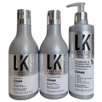 Imagem do produto Kit Lokenzzi Cinza Antiamarelamento Shampoo Condicionador e Finalizador 240ml