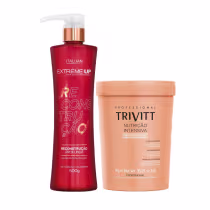 Imagem do produto Kit Itallian Reconstrução Profunda Extreme Up 500g + Máscara Nutrição Trivitt 1kg
