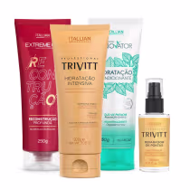Imagem do produto Cronograma Capilar Trivitt com Reparador de Pontas | Nutrição, Hidratação, Reconstrução (4 itens)