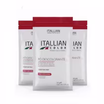 Imagem do produto Kit 3 Sache Pó Descolorante Itallian Color Professional 50g – Clareamento Rápido e Seguro