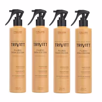 Imagem do produto Kit Profissional Trivitt Fluido Para Escova 300ml – Termoproteção e Maciez (4 Produtos)