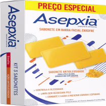 Imagem do produto Sabonete Facial Antiacne Asepxia Enxofre 80g - KIt com 3 Unidades
