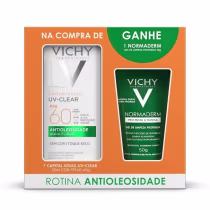 Imagem do produto Vichy Uv-Clear Protetor Solar Fps60 Sem Cor + Normaderm Gel de Limpeza Profunda 50g