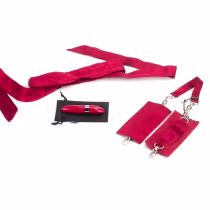 Imagem do produto Kit Sensual Venda em Seda, Algema e Vibrador - Lelo Adore Me