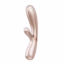 A imagem mostra um vibrador rosê gold.