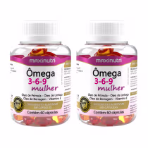 Imagem do produto Kit 02 Ômega 3-6-9 Mulher + Vitamina E Maxinutri 60 Capsulas
