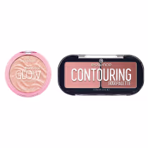 Imagem do produto Kit Essence Paleta de Contorno Matte Contouring Duo 7 g + Iluminador Compacto em Pó Gimme Glow 10 Nude 9 g