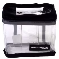 Imagem do produto Klass Vough Krisna Carvalho com Divisórias - Nécessaire Organizador de Acessórios