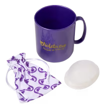Imagem do produto Kit Violeta Cup Disco Menstrual Duo Transparente (2 Produtos)