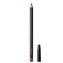 A imagem mostra um lápis de boca de cor rosa, com parte de fora preta e logo da marca escrito em branco. ao lado, sua tampa também preta.