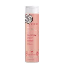 O Shampoo Joico InnerJoi Strengthen (300ml) destaca-se em sua embalagem laranja claro com detalhes em branco e prata.