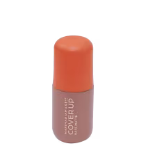 Base Líquida Mari Maria Cover Up FPS35 MM18N 35g com embalagem arredondada de tampa laranja.