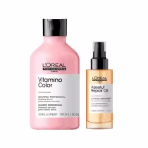 Kit L'Oréal Professionel Vitamino Color Resveratrol + Absolut Repair Oil Duo, 2 produtos.
