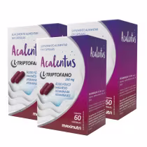 Imagem do produto Kit 03 Acalentus L-Triptofano 250mg + B12 60 Caps Maxinutri
