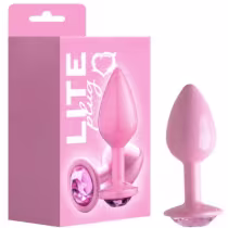 Imagem do produto Plug Anal rosa claro e glitter- P
