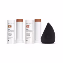 Imagem do produto Kit Beyoung 2 Sticks FPS 80 com Cor Bronze + 1 Esponja Flex Blender