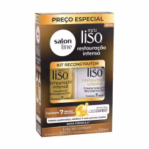 Imagem do produto Kit Shampoo 300ml + Condicionador 200ml  Meu Liso Restauração Intensa