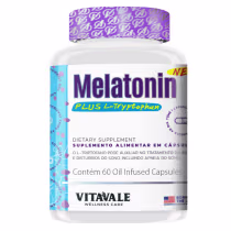 Imagem do produto Melatonin com L-Triptofano Vitavale 60 Cáps Suplemento Sono Sabor:Sem sabor