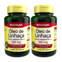 Imagem do produto Kit 02 Óleo de Linhaca 500 mg Maxinutri 60 Capsulas