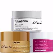 Imagem do produto Let Me Be - Kit Cronograma Capilar Reparação Antifrizz (3 Produtos)