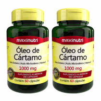 Imagem do produto Kit 02 Óleo de Cartamo 1000mg Maxinutri com 60 Capsulas