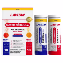 Imagem do produto Kit Polivitamínico Lavitan Efervescente Energia Física e Mental 20 comprimidos