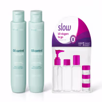 Imagem do produto Kit Braé Stages Oil Control Shampoo e Condicionador 250ml + Kit Viagem Lanossi Slow Rosa com 6 Frascos