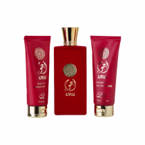 Imagem do produto Coffret Ajwaa Red Nusuk Feminino - EDP 100ml + Shower Gel 100ml + Body Lotion 100ml