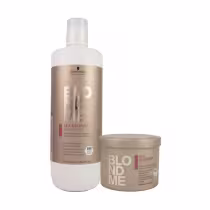 Imagem do produto Schwarzkopf BlondMe Kit Shampoo 1L e Máscara 500ml