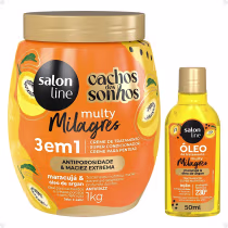 Imagem do produto Kit Salon Line Multy Milagres: 1 Creme 3 em 1 e 1 Óleo Maracujá
