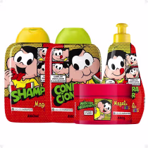 Imagem do produto Kit Cia da Natureza Magali Kids Cabelos Ondulados e Cacheados: Shampoo, Condicionador, Máscara e Creme Para Pentear
