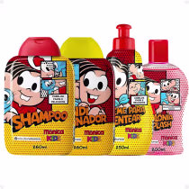 Imagem do produto Kit Cia da Natureza Mônica Kids Cabelos Finos e Delicados: Shampoo, Condicionador, Creme Para Pentear e Colônia Splash