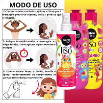 Imagem do produto Kit Salon Line Meu Liso Kids: Shampoo 300ml e Condicionador 200ml Morango + Spray Desembaraçante 250ml