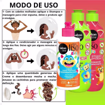 Imagem do produto Kit Salon Line Meu Liso Kids: Shampoo 300ml e Condicionador 200ml Melancia + Creme para Pentear 250ml