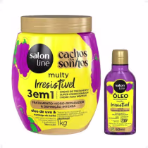 Imagem do produto Kit Salon Line Multy Irrestível: 1 Creme 3 em 1 e 1 Óleo Uva