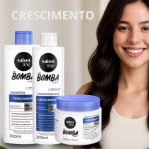 Imagem do produto Kit Salon Line SOS Bomba Crescimento Capilar: Shampoo 300ml e Condicionador 200ml + Máscara Hidratante 500g
