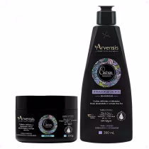 Imagem do produto Kit Arvensis Cachos Naturais Cabelos Ondulados e Cacheados: Shampoo 300ml, Condicionador 300ml, Máscara 250g e Ativador de Cachos 300ml