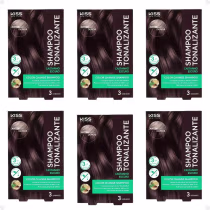 Imagem do produto Kit Kiss New York Color Change: 6 Shampoo Tonalizante Castanho Escuro