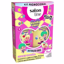 Imagem do produto Kit Salon Line Kids Vanilla Vibes! #ToDeCacho: Shampoo Cabelo e Corpo e Creme Multifuncional 300ml